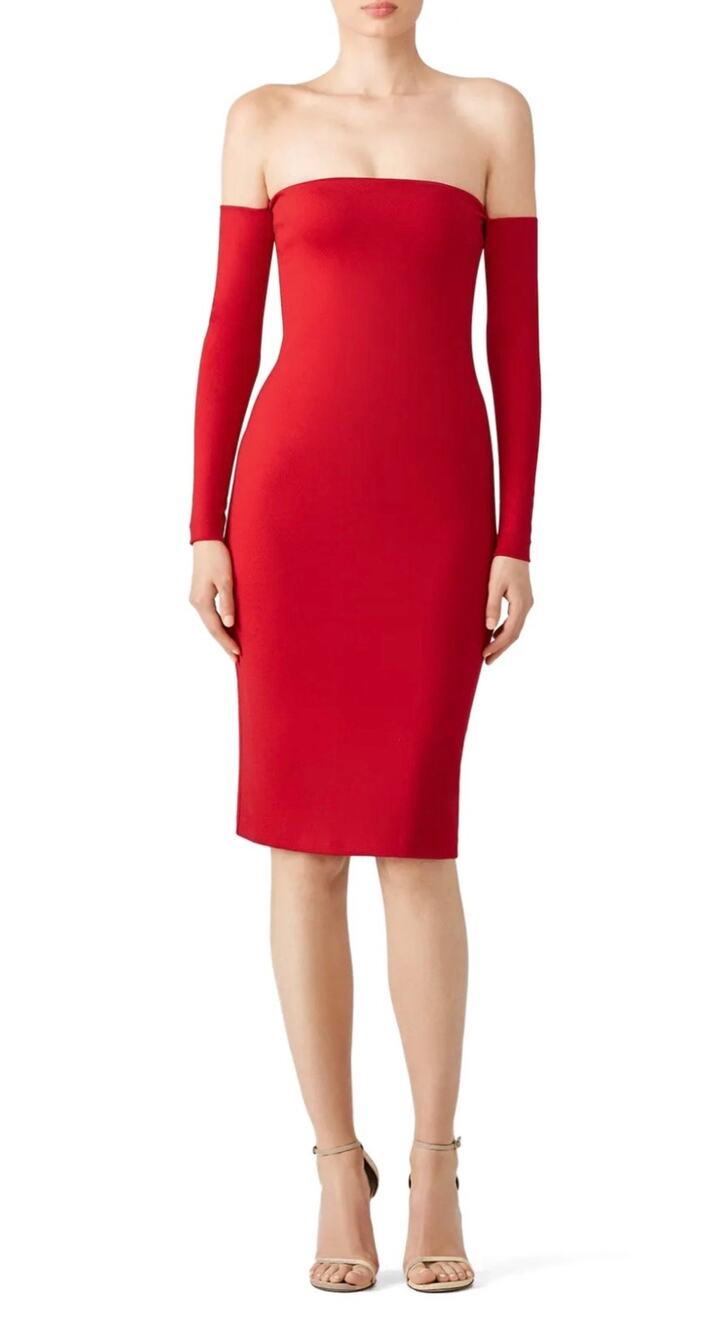 Amanda Uprichard Red Nicolette Dress M